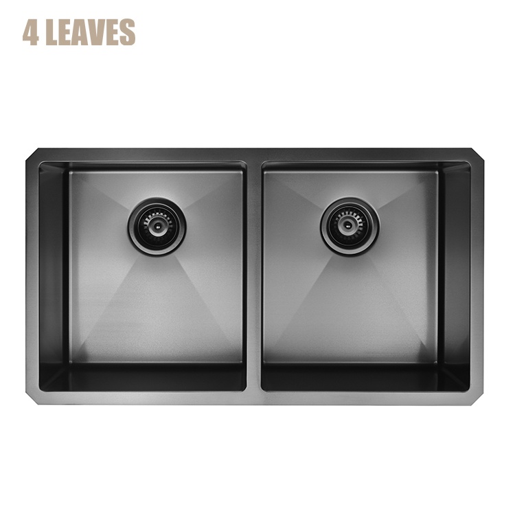 PVD NANO BLACK Kitchen stainless steel double sink