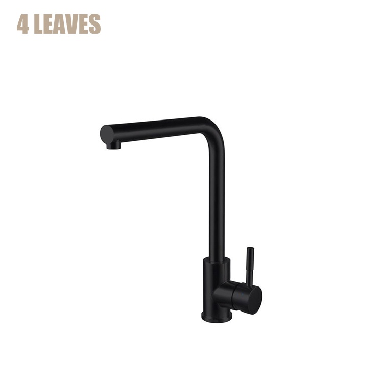 stainless steel matt black finish kitchen faucet